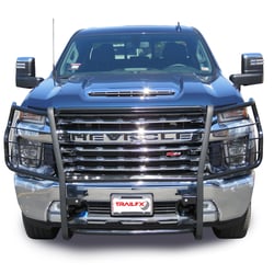 Picture of TrailFX E0038B Black Steel Grille Guard with Brush Guard