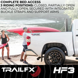 Picture of TrailFX TFX8009 Hard Tri-Fold Tonneau Cover for Nissan Frontier 5' Bed