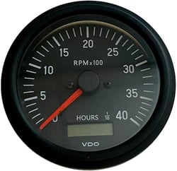 Picture of VDO Gauges 333-93500 Cockpit International Gen II 4000 RPM Tachometer with Hourmeter