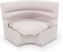 Picture of Taylor Made 433107 Platinum Series 30" Radius Corner Pontoon Seat Champagne Grey