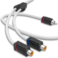 Picture of DS18 MOFCR-2F1M Marine Grade OFC RCA Y-Adapter Cable