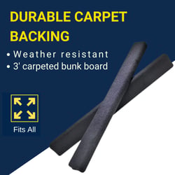 Tie Down Eng 86127 Carpeted Bunk Boards 3 ft Pair Black Marine Grade — image 4