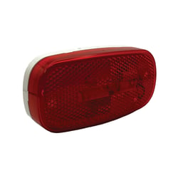Picture of RV Designer L907 Red Oblong Reflex Marker Light with White Base