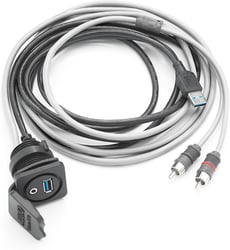 Picture of Clarion CMC-USB/3.5MM-PNL Panel Mount USB and 3.5mm Audio Jack Combo