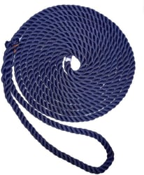 Picture of New England Ropes C6054-12-00020 Premium 3-Strand Nylon Dock Line 3/8" x 20' Black