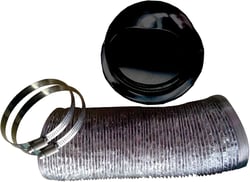 Picture of Pinnacle 1065 Outside Vent Kit with Damper - Black