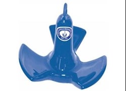 Picture of Greenfield Products 514 R IND 14 lb Royal Blue PVC Coated Tri-Fluke River Anchor