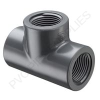 Picture of Brass Fittings 805-005 1/2 Inch Schedule 80 PVC Threaded Tee Fitting