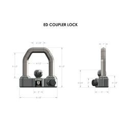 Bulletproof Hitches EDCOUPLERLOCK Extreme Duty Universal Trailer Coupler Lock — image 3