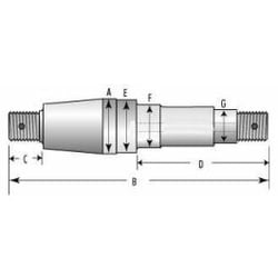 Picture of Dexter Marine Products 002-80043A Torsion Axle Replacement Spindle for 3500 lb Axles