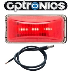 Picture of Optronics MCL91RB Mini LED Marker Clearance Light Red Chrome Bracket 2-Wire