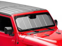 Picture of Covercraft UJL11186FJ12SV UVS100 Custom Sunscreen with Jeep Logo Silver