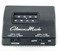 Picture of Coast Dist Sys (coleman Air) 73303861 Analog Cool Only RV Air Conditioner Wall Thermostat - Black