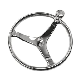 Picture of Lewmar 2020211231 Power Grip Steering Wheel 13.5" Cast Polished with 5/8" Nut