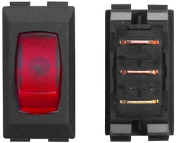 Picture of Valterra DG121PB 110V Illuminated Rocker Switch Black/Red 3-Pack