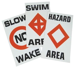 Picture of Taylor Made 46181 Sur-Mark Slow No Wake Buoy Label 13" x 24"