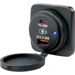 Picture of Sea-Dog Line 426531 USB-A USB-C Square Surface Mount Power Socket