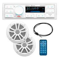 Picture of Boss Audio Systems CRMCK500WB.6 Complete Marine Stereo Package with Receiver, Speakers & Antenna
