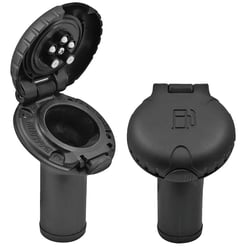 Picture of Attwood Marine 99DFCCAB1S Fuel Deck Fill Carbon Canister System Angled Black Cap