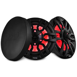 Picture of DS18 NXL-10/BK 10" 2-Way Coaxial Marine Speaker with RGB LED Lights 200W RMS 4-Ohm Black