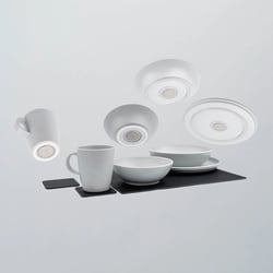 Picture of Silwy Drinkware SYBR-KGS-11-LG Magnetic Plastic Tableware Set White 11-Piece