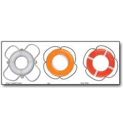 Picture of Taylor Made 570 30" USCG Polyethylene Life Ring Orange with Black Rope