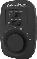 Picture of Coleman 9420-352 Analog 12V DC Cool Only Wall Thermostat Black