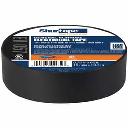 Picture of Shurtape 104808 EV 057 UL Listed Black Electrical Tape 3/4" x 60ft