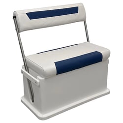 Picture of Wise Seating 8WD437-1904 Premium 62 Quart Swingback Cooler Seat White Mariner Blue