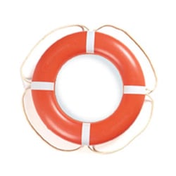 Picture of Taylor Made 570002 Aer-O-Buoy 24" Life Ring White Canadian Coast Guard Approved