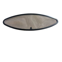 Picture of Bomar G616---18SS Elliptical Opening Portlight 6x18 Stainless Steel Trim Black Frame Smoked Lens