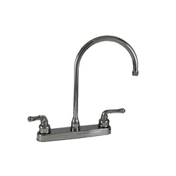 Picture of American Brass U-YCH800GS 8" RV Kitchen Faucet with Gooseneck Spout and Teapot Handles Chrome