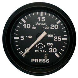 Picture of Faria Instruments F12810 Euro Black Water Pressure Gauge 2 Inch 30 PSI