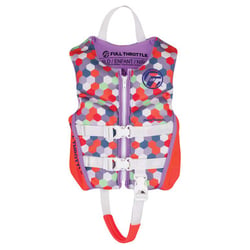 Picture of Kent Sporting Goods 142500-105-001-22 Full Throttle Child Rapid-Dry Flex-Back Life Jacket Pink