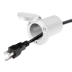 Picture of AFI 150PHW Universal AC Plug Holder White Marine 120V
