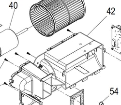 Picture of Suburban Mfg 521237 RV Furnace Front Blower Housing