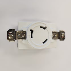 Picture of Hubbell HBL328DCRW 30A 28V DC Locking Marine Receptacle White