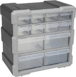 Picture of Seachoice 50-01977 12-Drawer Clear Plastic Storage Cabinet