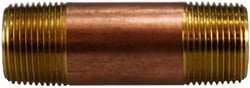 Picture of Brass Fittings 40-088 3/4" x 5" Red Brass Pipe Nipple