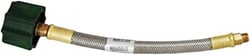 Picture of AP MER425SS-24P 24" Stainless Steel Braided Propane Pigtail Hose with Green Nut