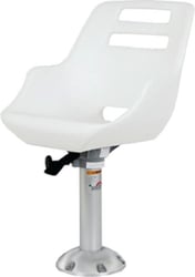 Picture of Springfield Marine 1001416-L Yachtsman Premium Helm Seat Package White Black