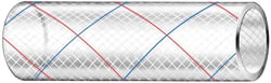 Picture of Trident Marine 162-1006 1" x 50' Clear Reinforced PVC Hose Tubing Red Blue Tracer