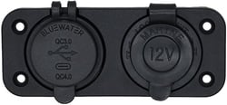 Picture of Bluewater 3000-4001A Round Dual USB/USB-C Charger