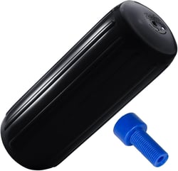 Picture of Polyform HTM-1 BLACK W/AIR ADAPTER Hole-Through-Middle Boat Fender 6.3" x 15.5"