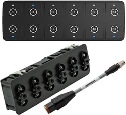 Picture of Maretron A3802-2 CKM12 Keypad with NMEA 2000 Adapter Cable 0.2m Horizontal