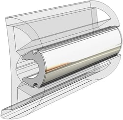 Picture of Taco Metals V12-0307CP80 Flexible Chrome Rub Rail Insert - 80 Feet
