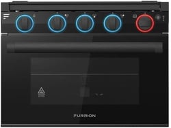 Picture of Furrion C-F1S17L02A-BL-005 Replacement Front Panel Module for 17" and 21" RV Range Ovens Black with Silver Knobs