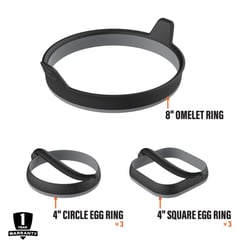 Picture of N Atlantic I 5515 Egg and Omelet Ring Kit 7-Piece Griddle Accessory Set