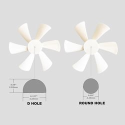 Picture of Vent Line By Dexter BVD02150006 6-Inch 6-Blade Fan Replacement for 12V Ventadome