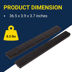 Tie Down Eng 86127 Carpeted Bunk Boards 3 ft Pair Black Marine Grade — image 3